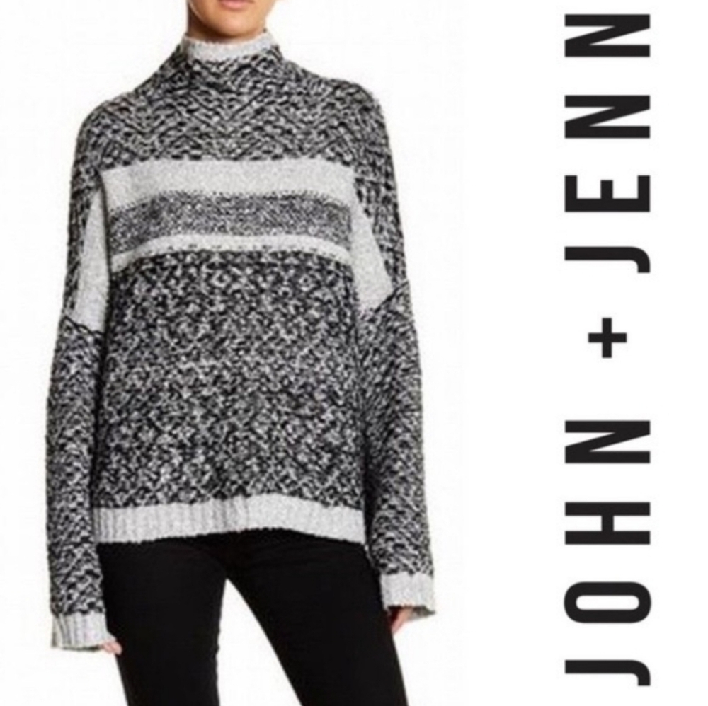 John + Jenn Oversized Mockneck Sweater Women's Size XL - Picture 1 of 11